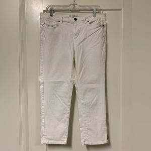 J Jill White Cropped Jeans